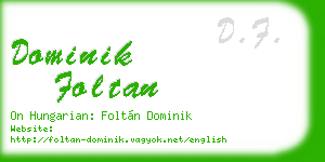 dominik foltan business card