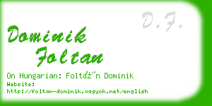 dominik foltan business card